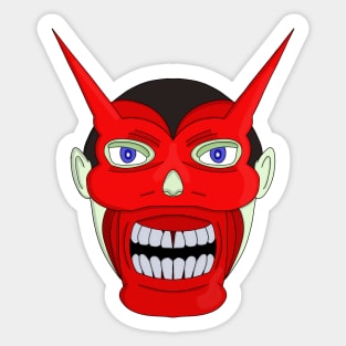 Hannya Japanese Noh Theater Sticker